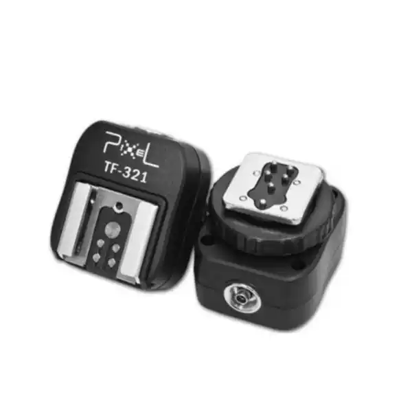 TF-321 Locking Hot Shoe Adapter with Threaded PC Port