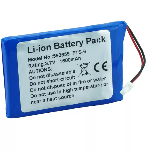 Rechargeable Lithium-Ion Battery Compatible with EDAN FTS-3, FTS-6, 593855, 1ICP6/39/55