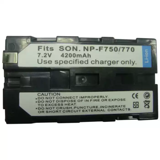 Professional Camcorder / Digital Camera Lithium Battery Compatible with Sony NP-F750, F770, F730, F550, F950